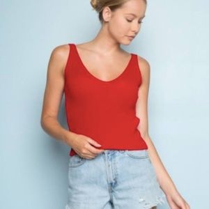 Brandy Melville Red Knit Tank